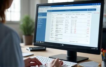 Payroll specialist checking employee reports